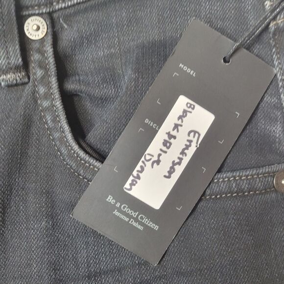 Rare NEW 27 x 28 CoH GRAY BLACK EMBROIDERED DRAGON RAW SLIM BOYFRIEND JEANS NWT - Picture 8 of 16